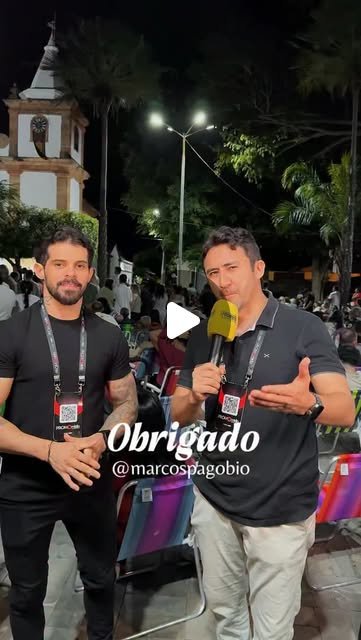 Equipe da Promo Mídia em entrevista durante o Festejo de Nossa Senhora do Carmo 2026