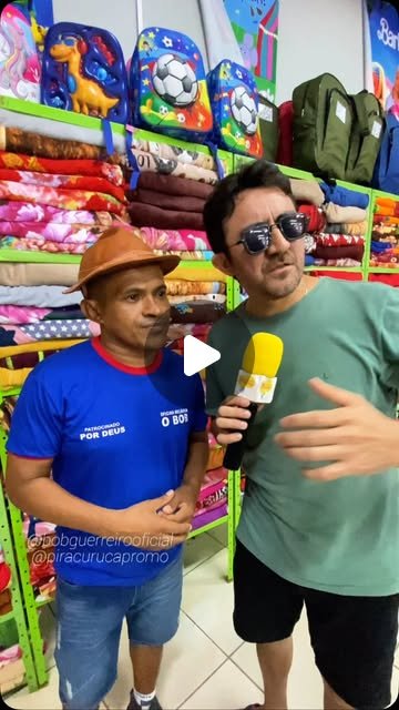 Gravação de vídeo de humor com Bob Guerreiro em uma loja de Piracuruca